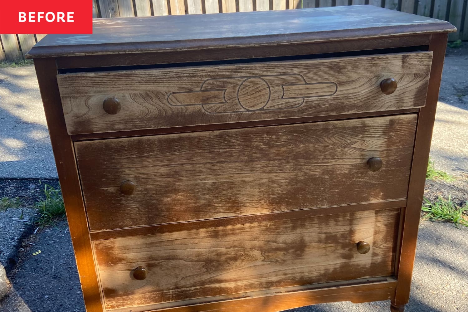 Before and After This Free Dresser Found a Fancy Second Life for Just